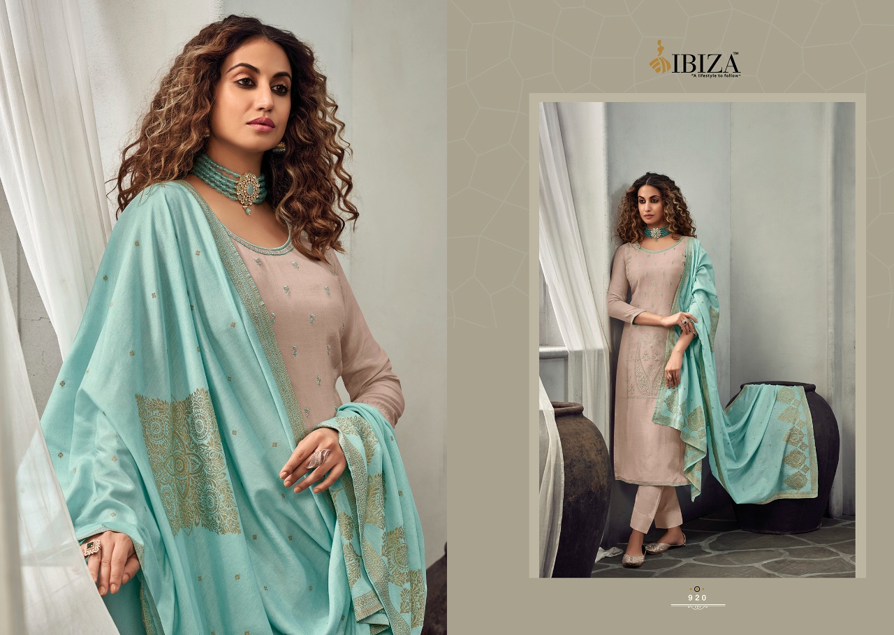 Ibiza Melissa Fancy Wear Embroidery Dress Material Catalog