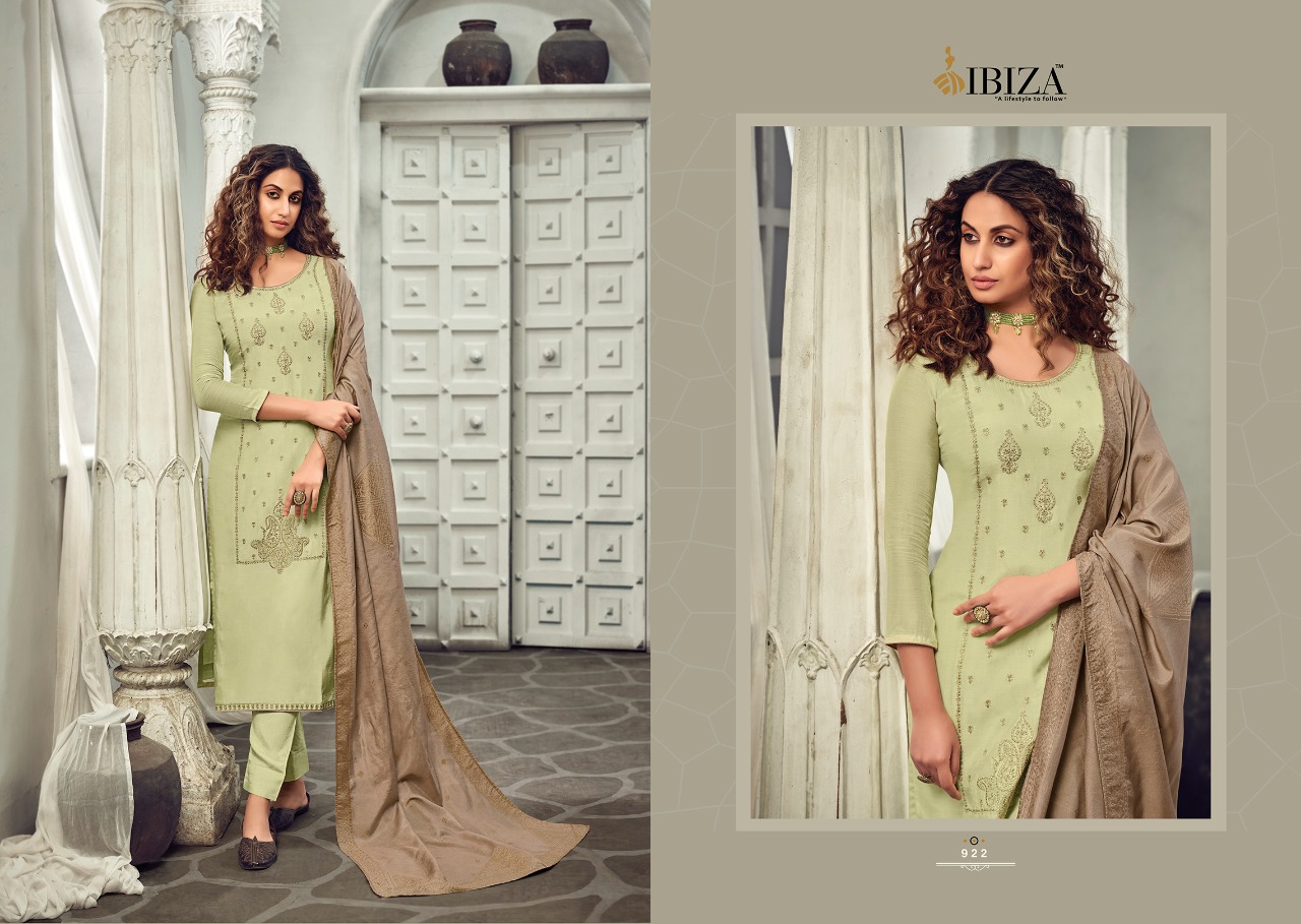Ibiza Melissa Fancy Wear Embroidery Dress Material Catalog