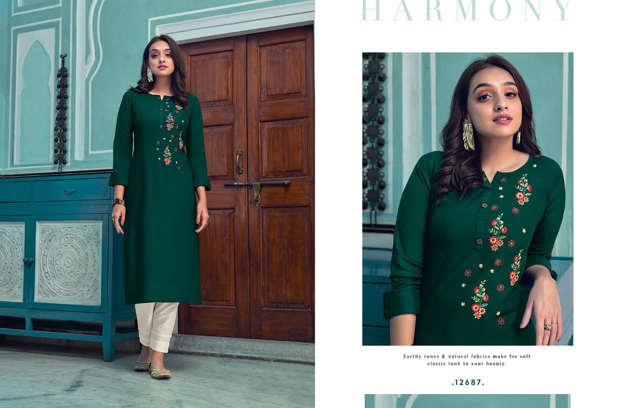 Kalaroop Lily Vol 20 Fancy Wear Embroidery Kurti Catalog