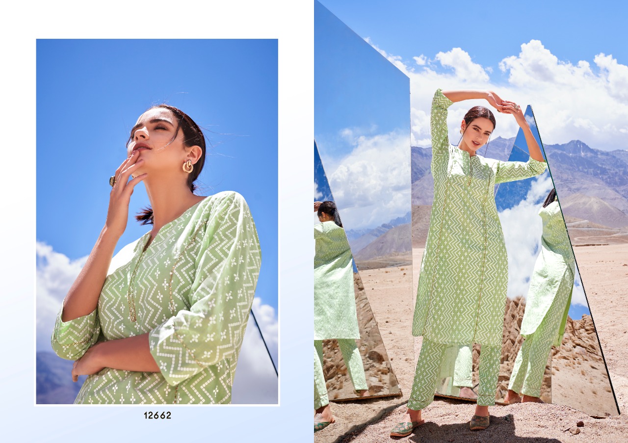 Kalaroop Mirror Designer Cotton Kurti With Pant  Catalog