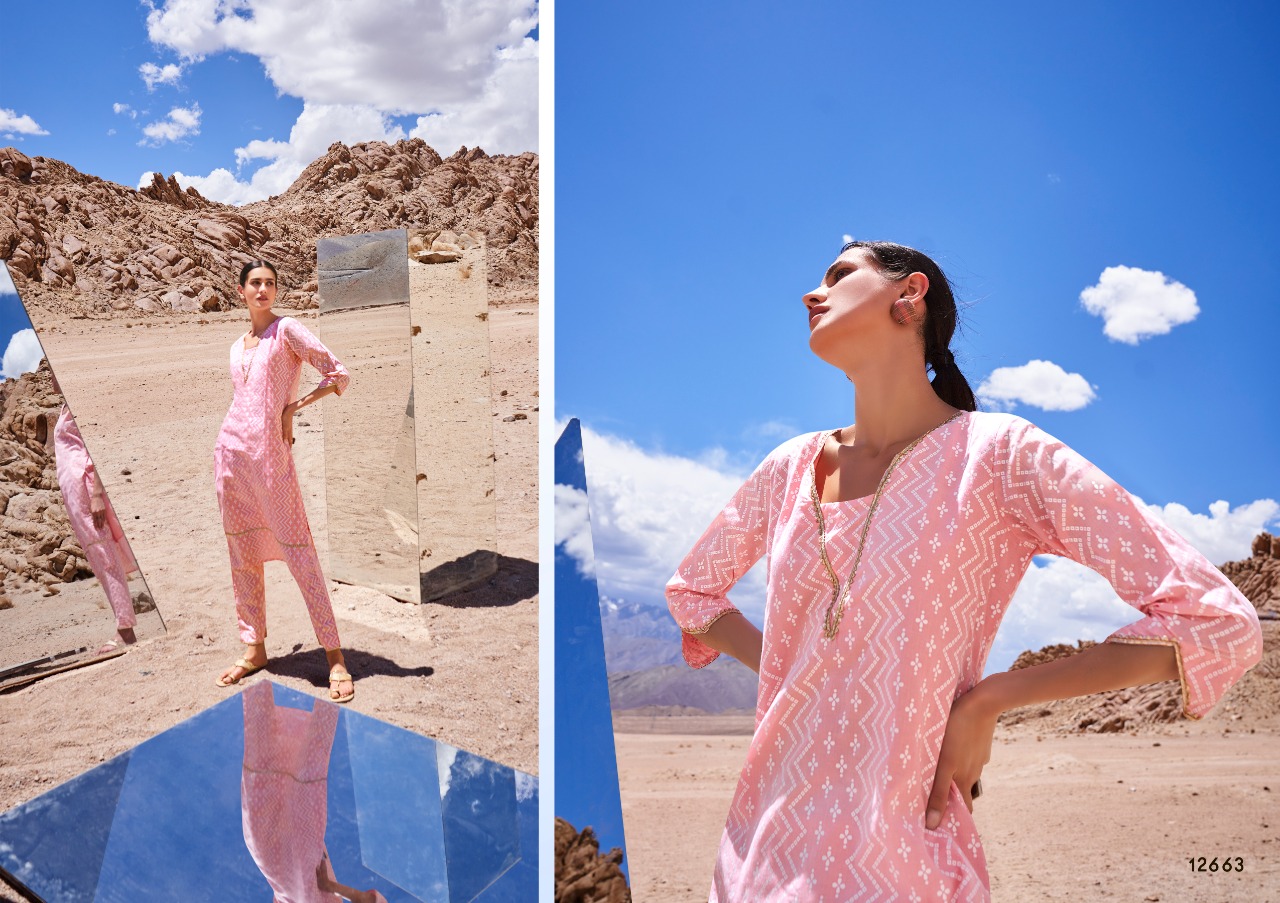 Kalaroop Mirror Designer Cotton Kurti With Pant  Catalog
