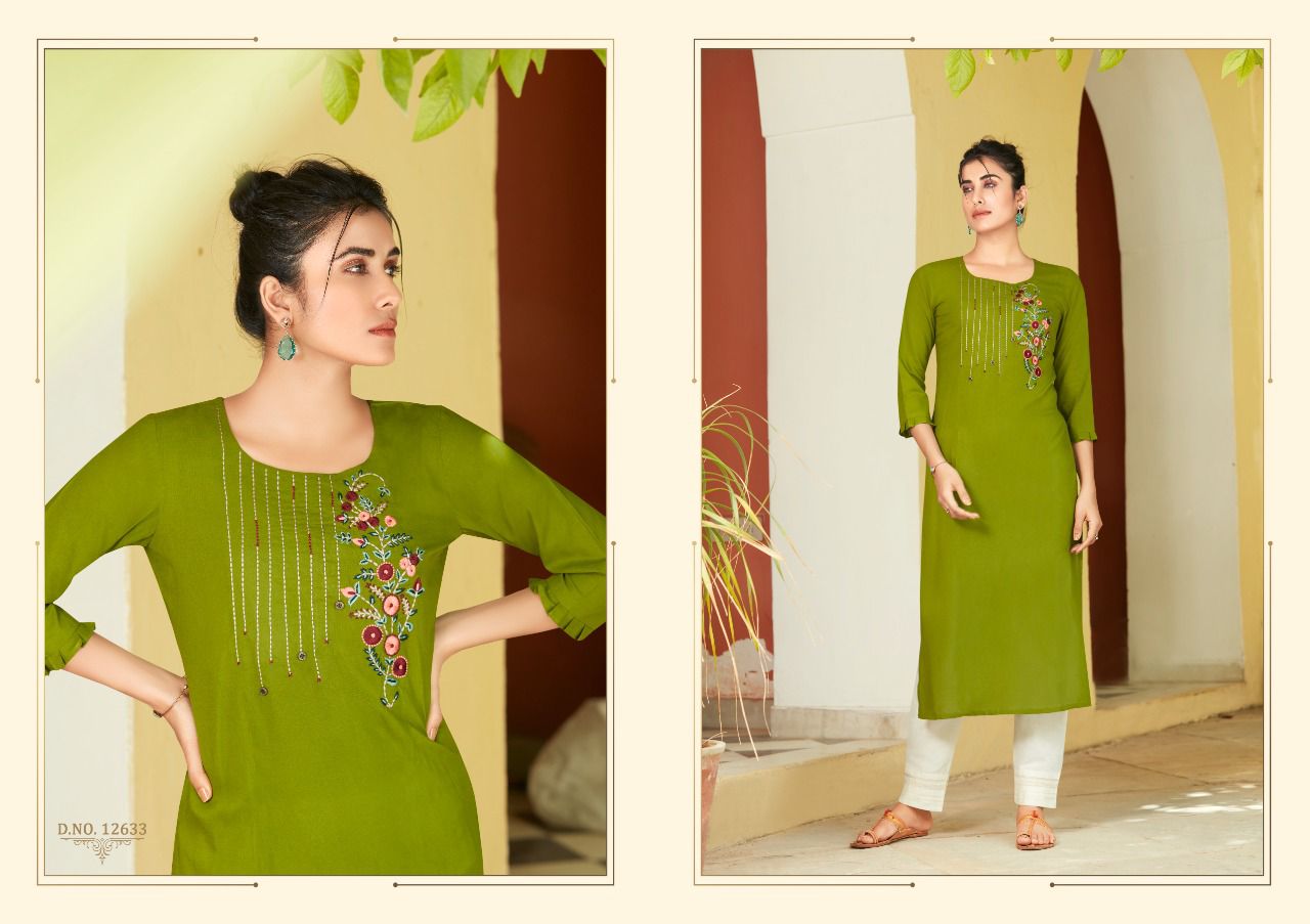 Kalaroop Nairobi Fancy Wear Embroidery Kurti Catalog