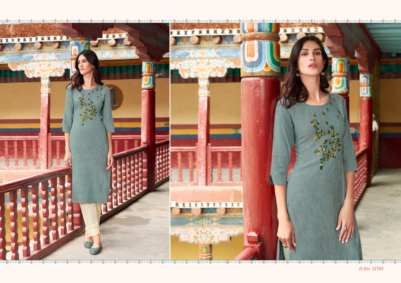Kalaroop Nexon Rayon Fancy Embroidery Kurti Catalog