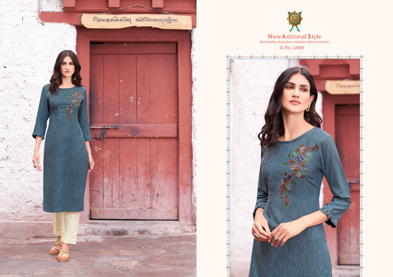 Kalaroop Nexon Rayon Fancy Embroidery Kurti Catalog