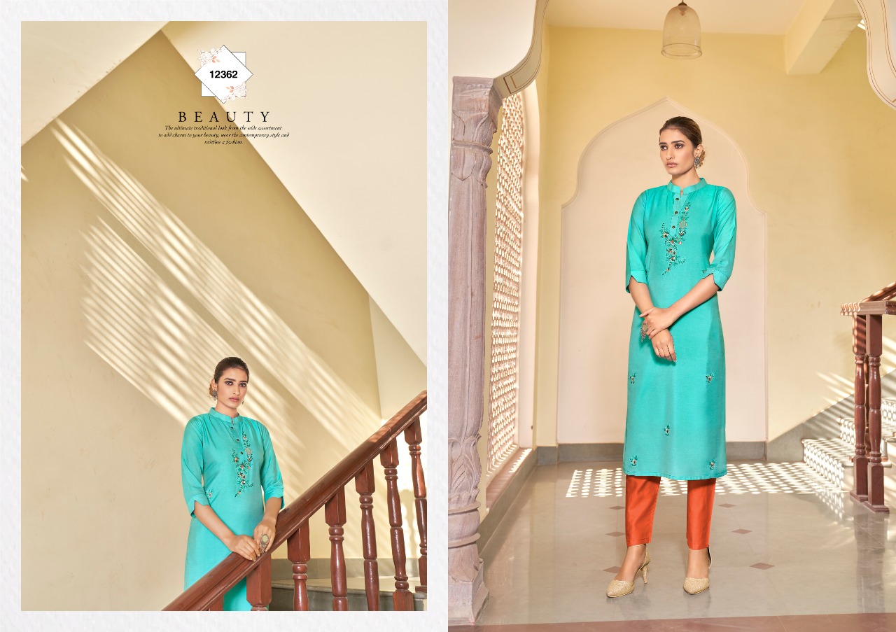 Kalaroop Ruhani Silk Designer Festive Wear Kurti Catalog