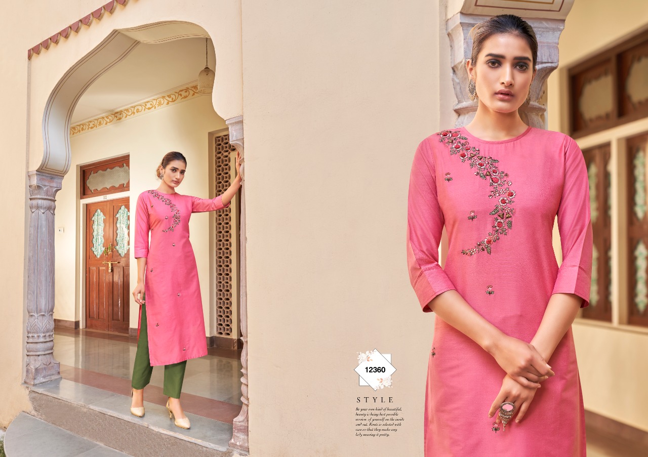 Kalaroop Ruhani Silk Designer Festive Wear Kurti Catalog