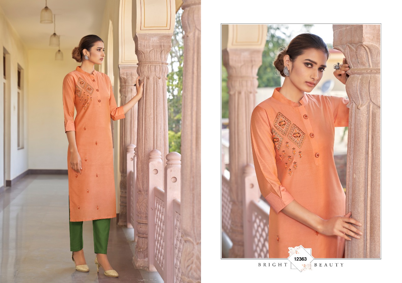Kalaroop Ruhani Silk Designer Festive Wear Kurti Catalog