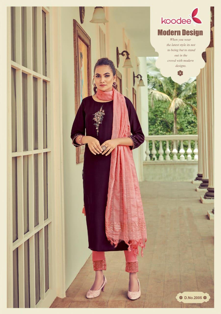 Koodee Riya Vol  1 Designer Embroidery Readymade Kurti  Catalog