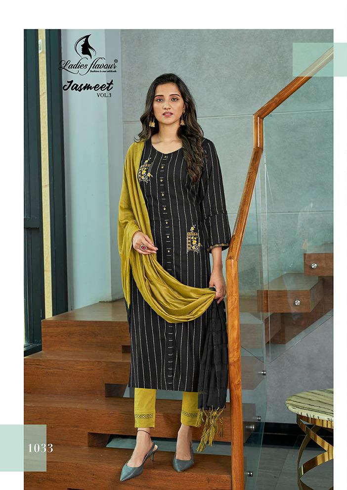 Ladies Flavour Jasmeet Vol  3 Embroidery Ready Made Catalog