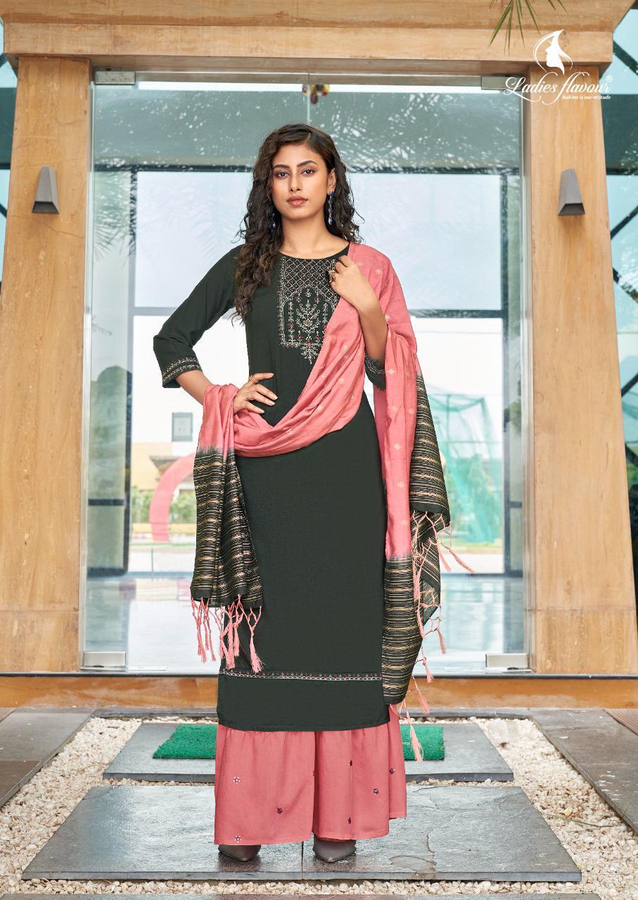 Ladies Flavour Ruhana Vol  1 Designer Embroidery Party Wear Ready Made Kurti Catalog