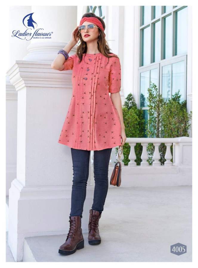 Ladies Flavour Tunic Casual Wear Cotton Printed Ladies Top Catalog