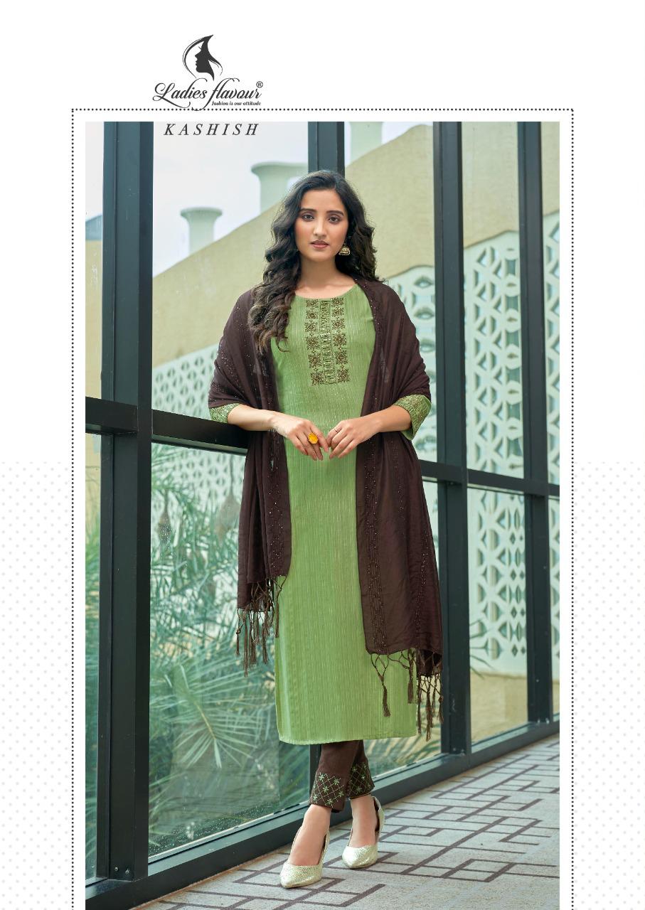 Ladies Flavours  Kashish Rayon Embroidery Readymade  Kurti Catalog