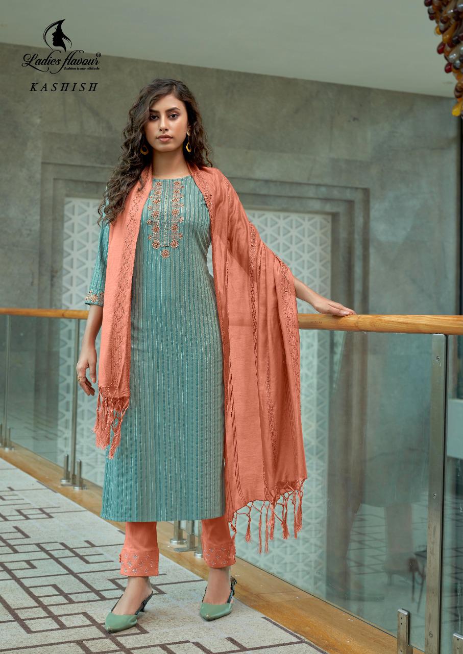 Ladies Flavours  Kashish Rayon Embroidery Readymade  Kurti Catalog