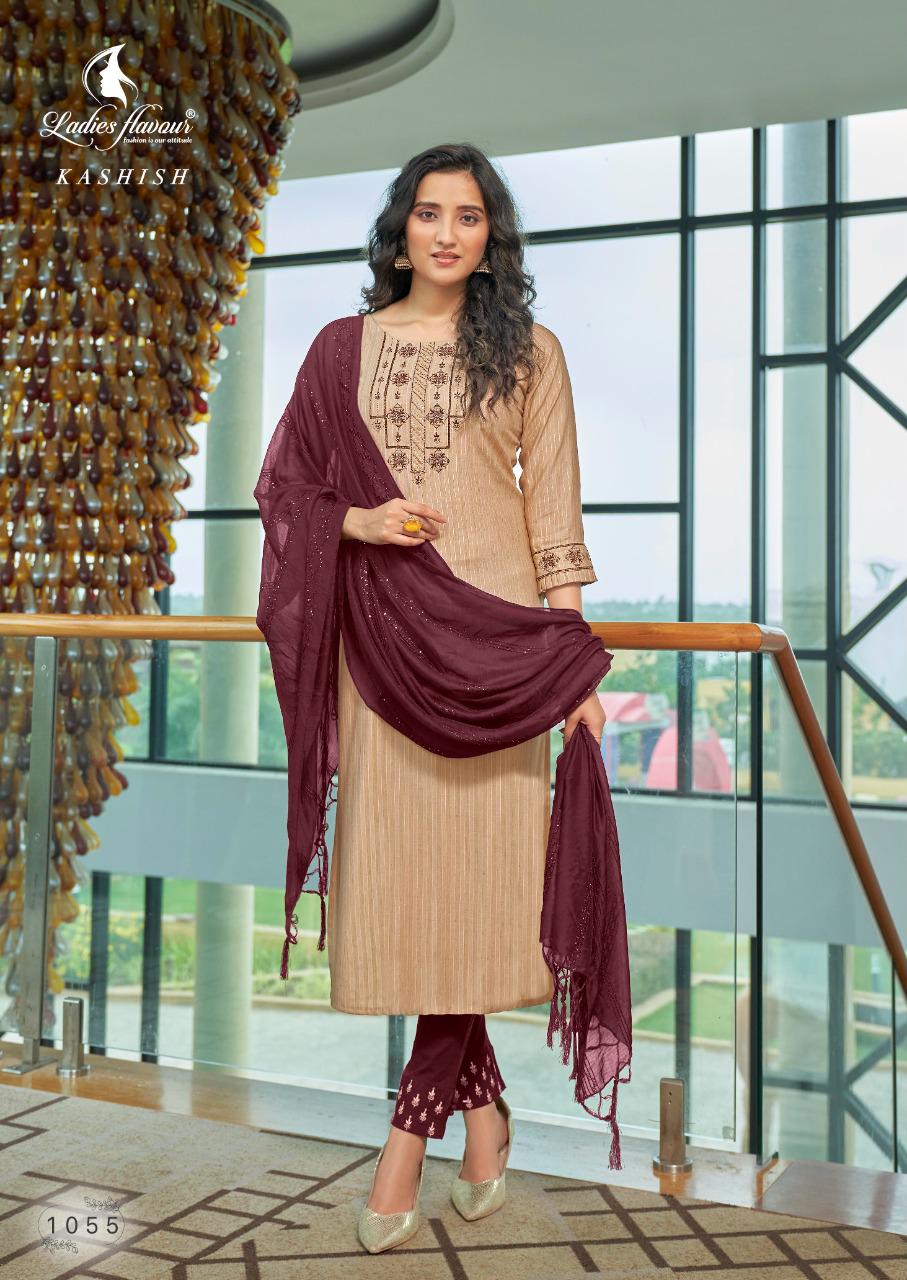 Ladies Flavours  Kashish Rayon Embroidery Readymade  Kurti Catalog