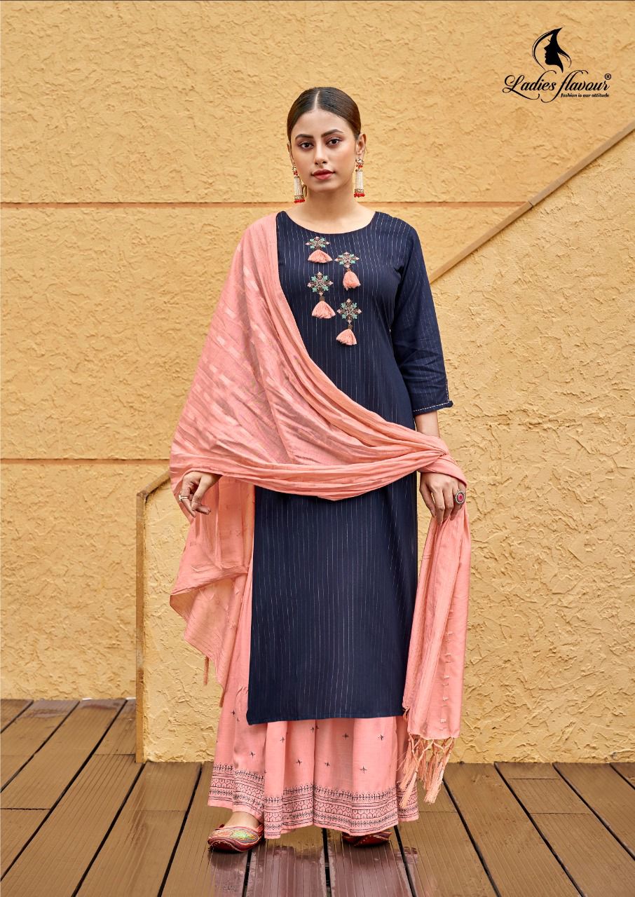 Ladies Flavours  Ruhana  Vol 2 Rayon Fancy Embroidery Ready-made Kurti Catalog