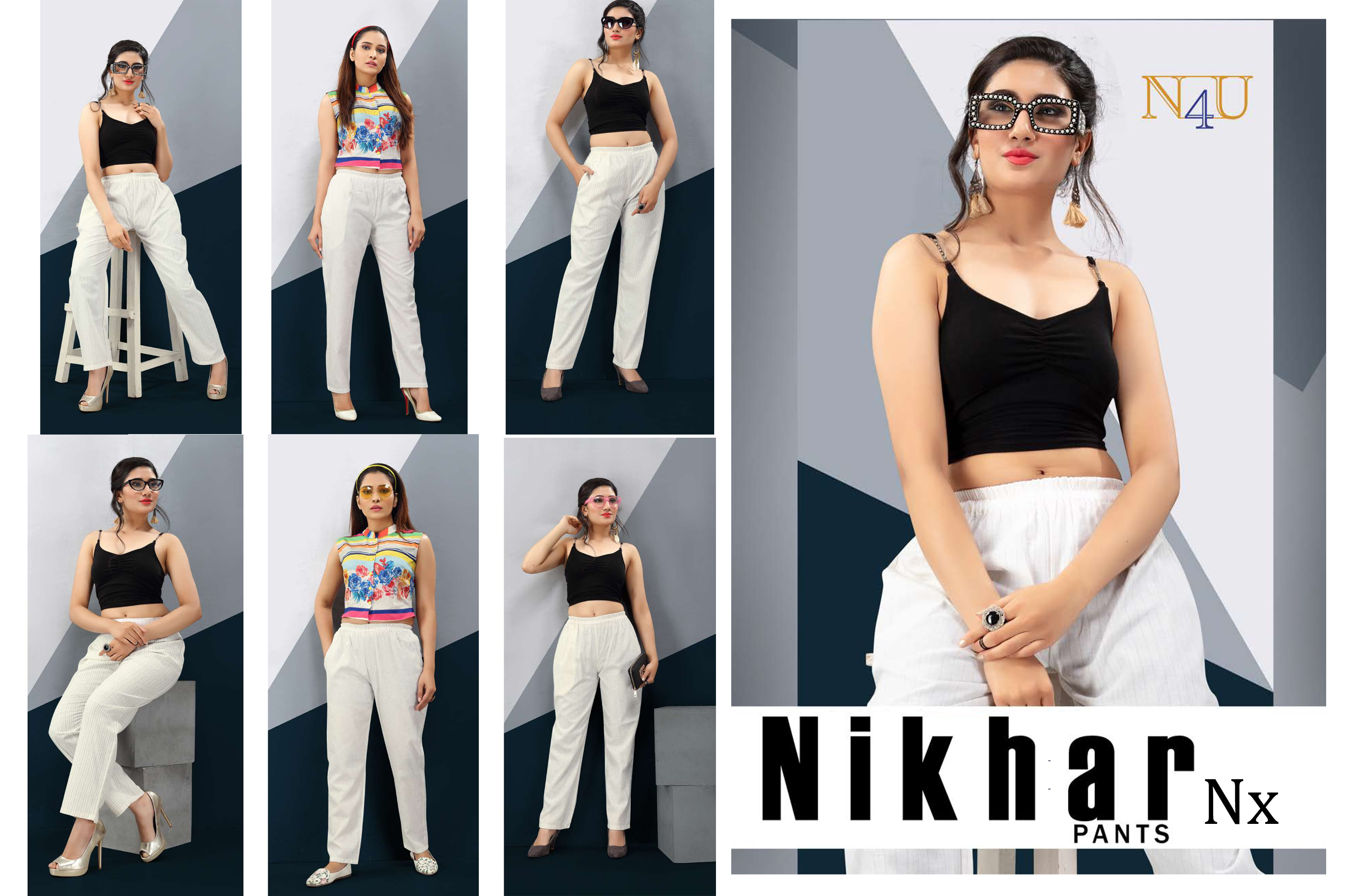 Tunic House Nikhar-nx Lilen Cotton Pant Bottom Wear Collection