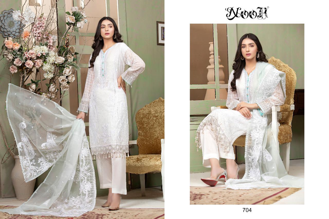 Noor Ramsha Vol 3 Georgette With Heavy Embroidery Pakistani Suits Catalog