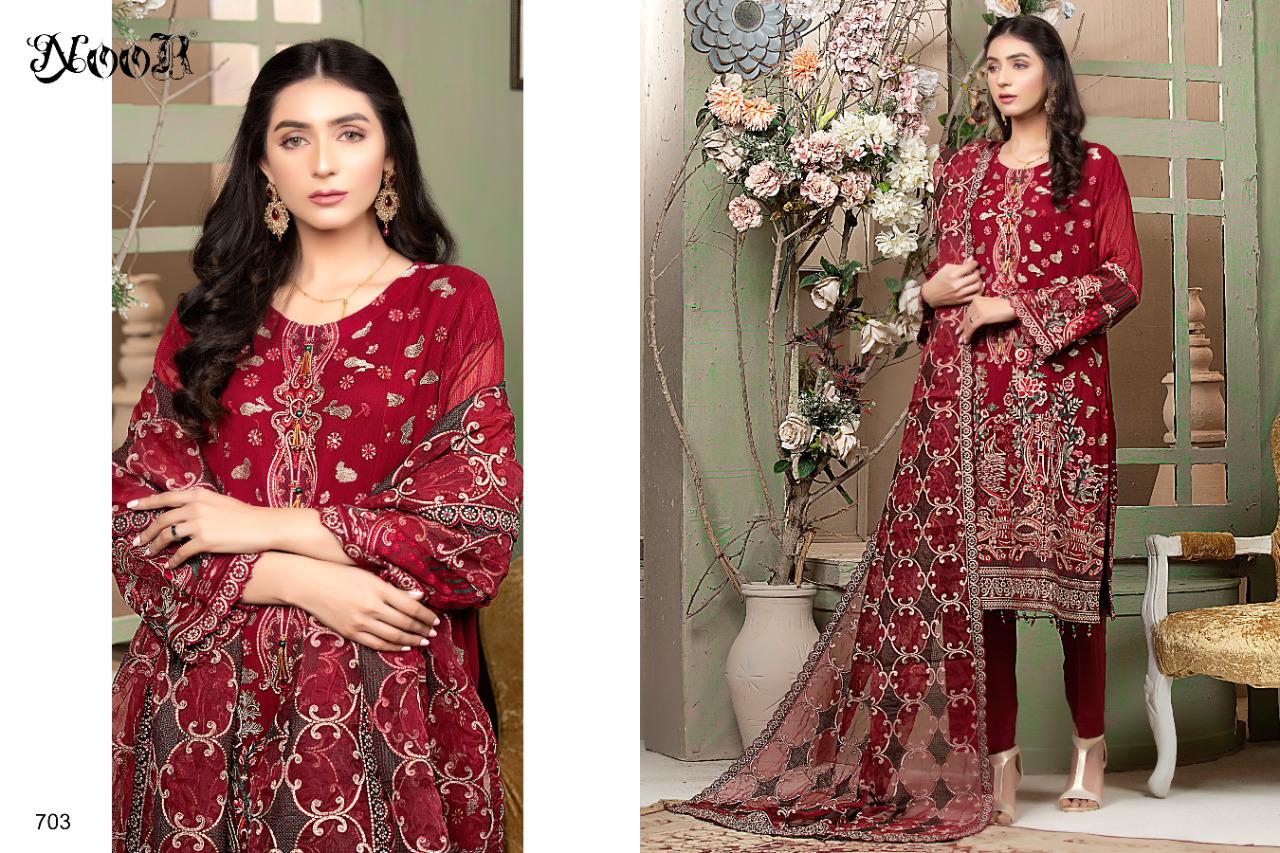 Noor Ramsha Vol 3 Georgette With Heavy Embroidery Pakistani Suits Catalog