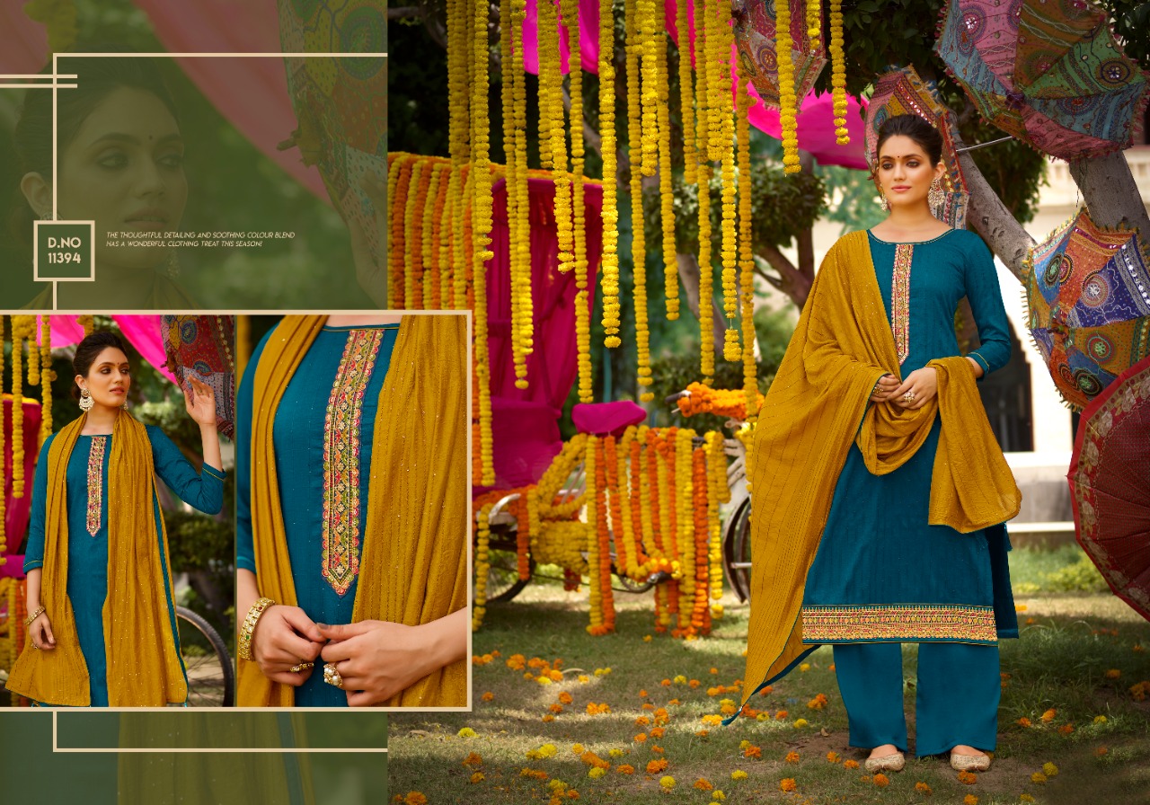 Panch Ratna Aagman Silk Designer Ethnic Wear Salwar Suits Catalog