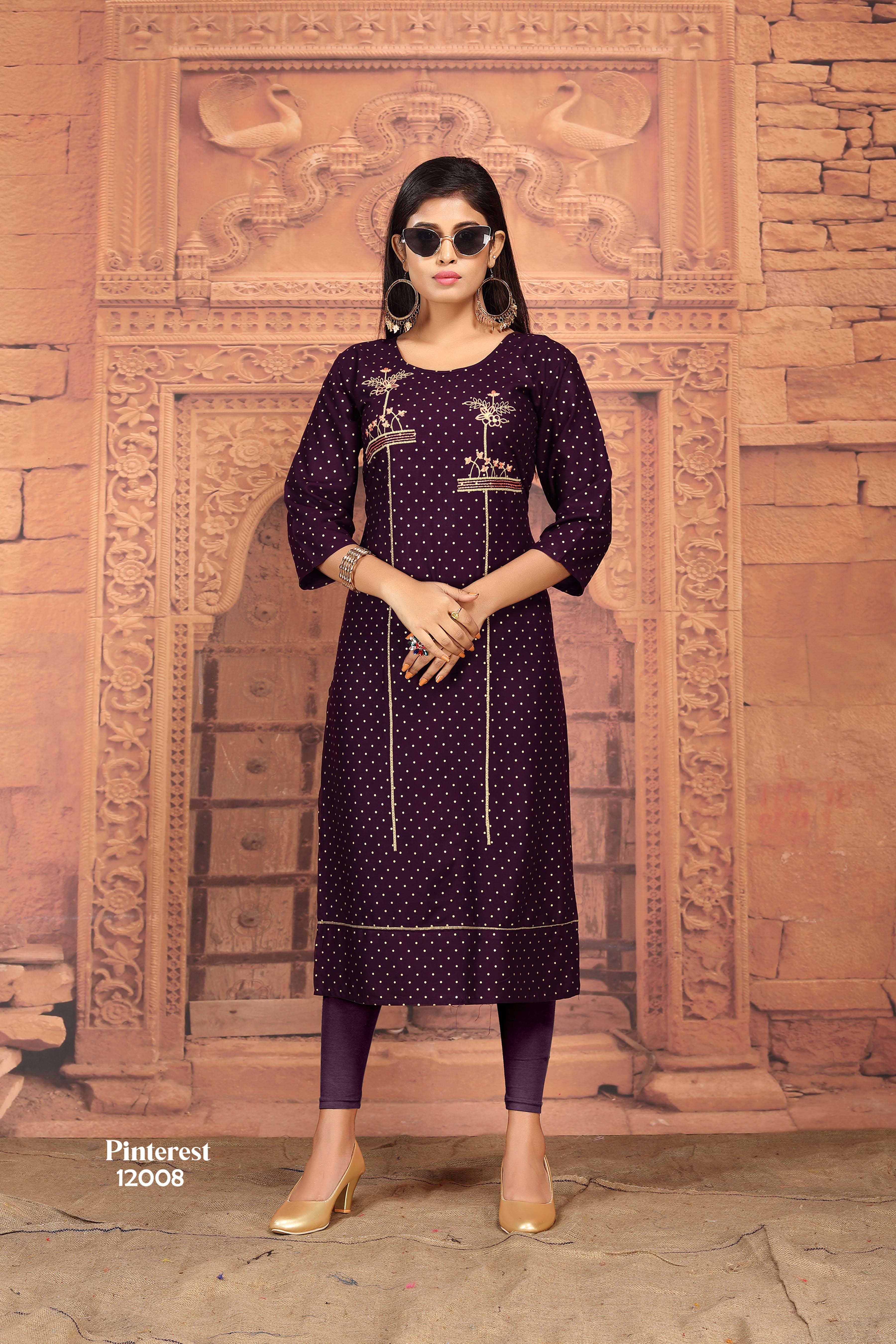 Premnath Pinterest Regular Wear Fancy Kurti At Reasonable Price