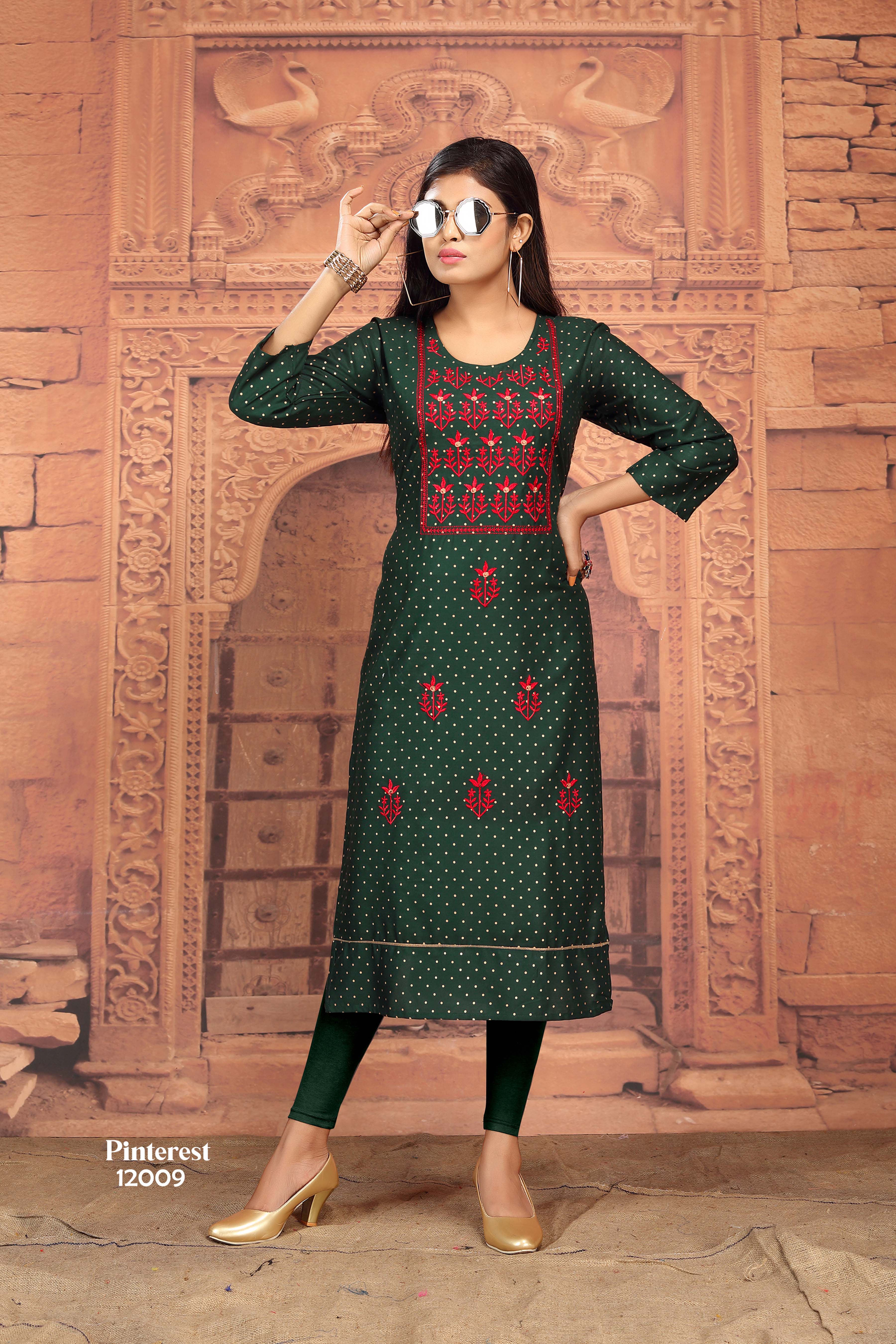 Premnath Pinterest Regular Wear Fancy Kurti At Reasonable Price