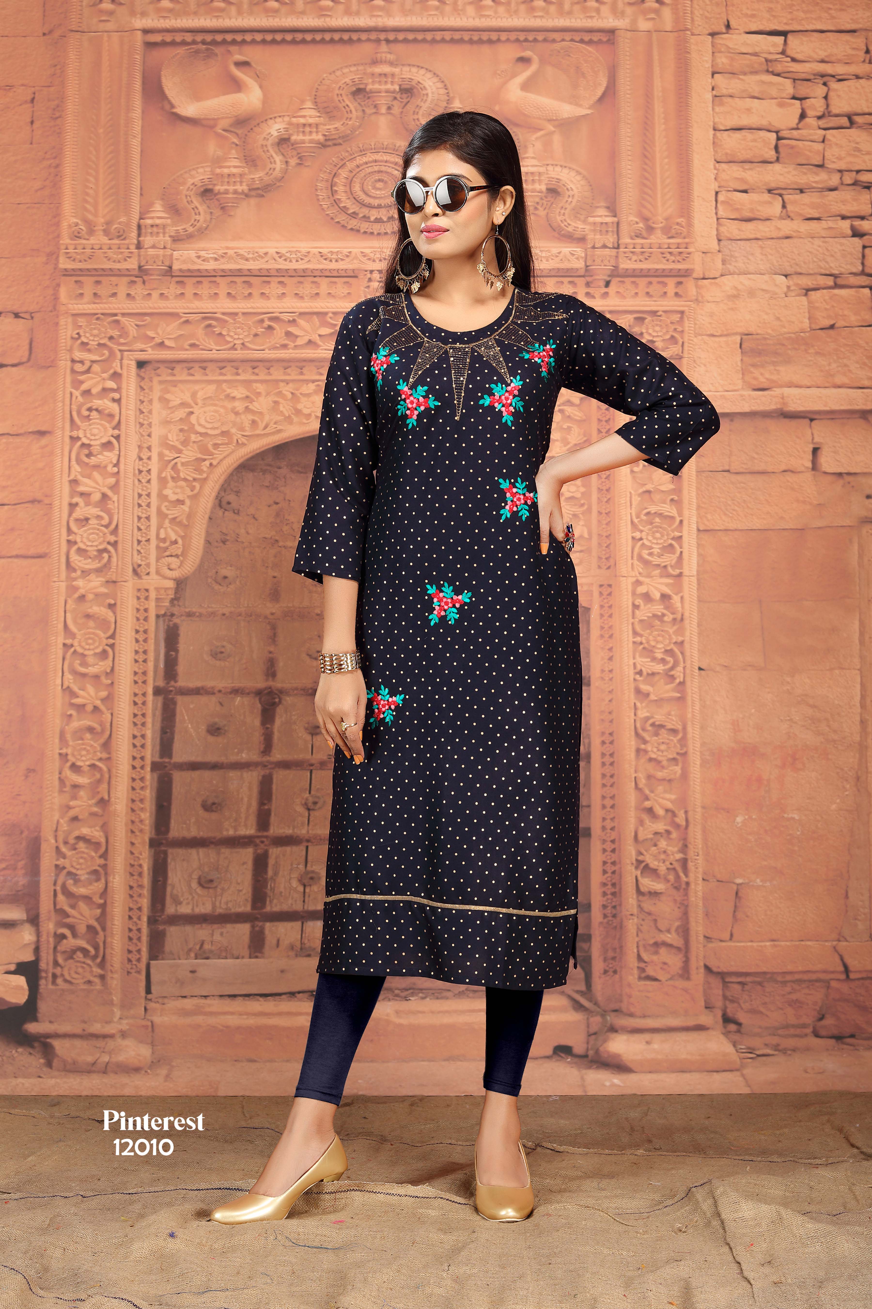 Premnath Pinterest Regular Wear Fancy Kurti At Reasonable Price