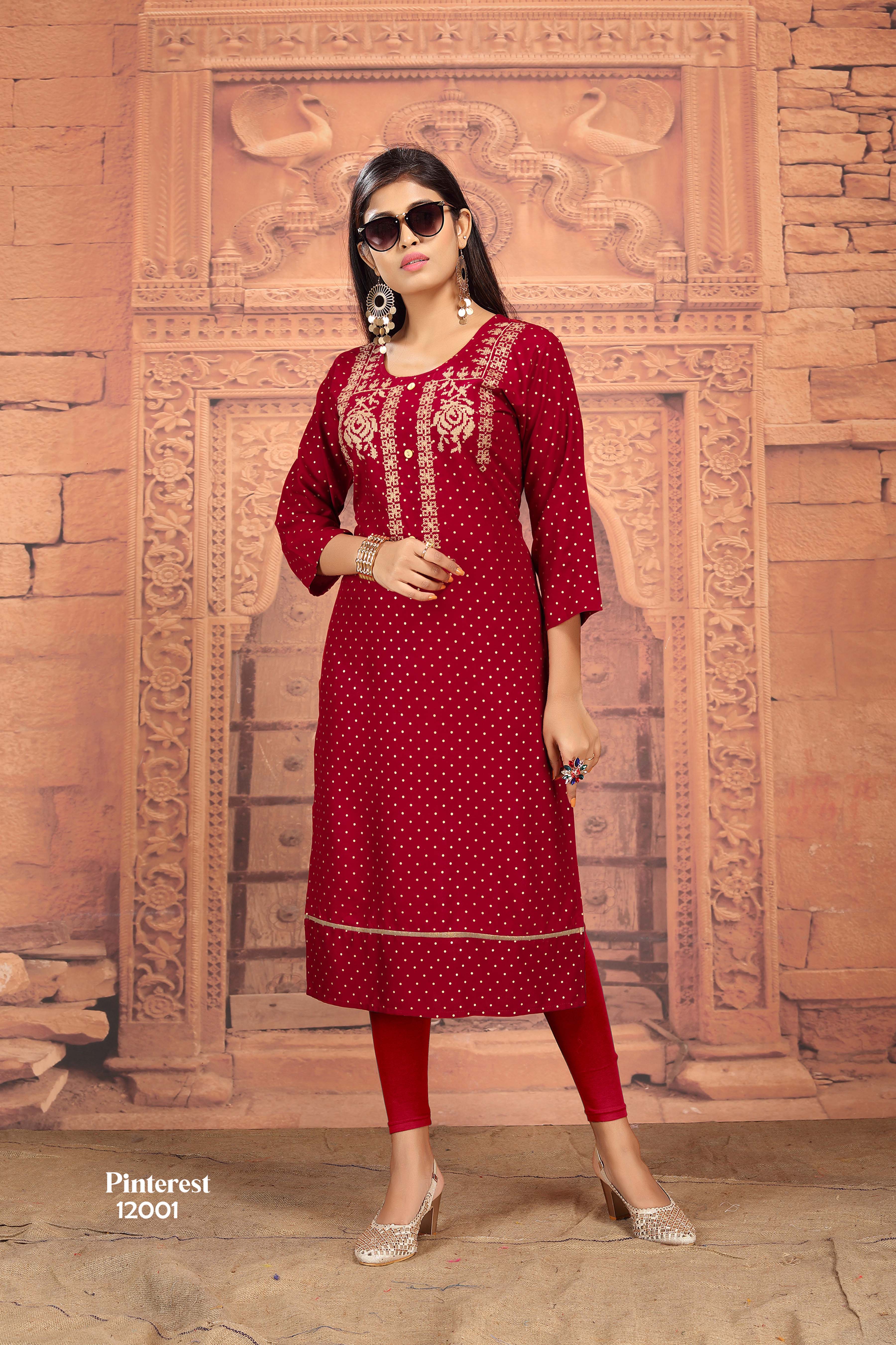 Premnath Pinterest Regular Wear Fancy Kurti At Reasonable Price