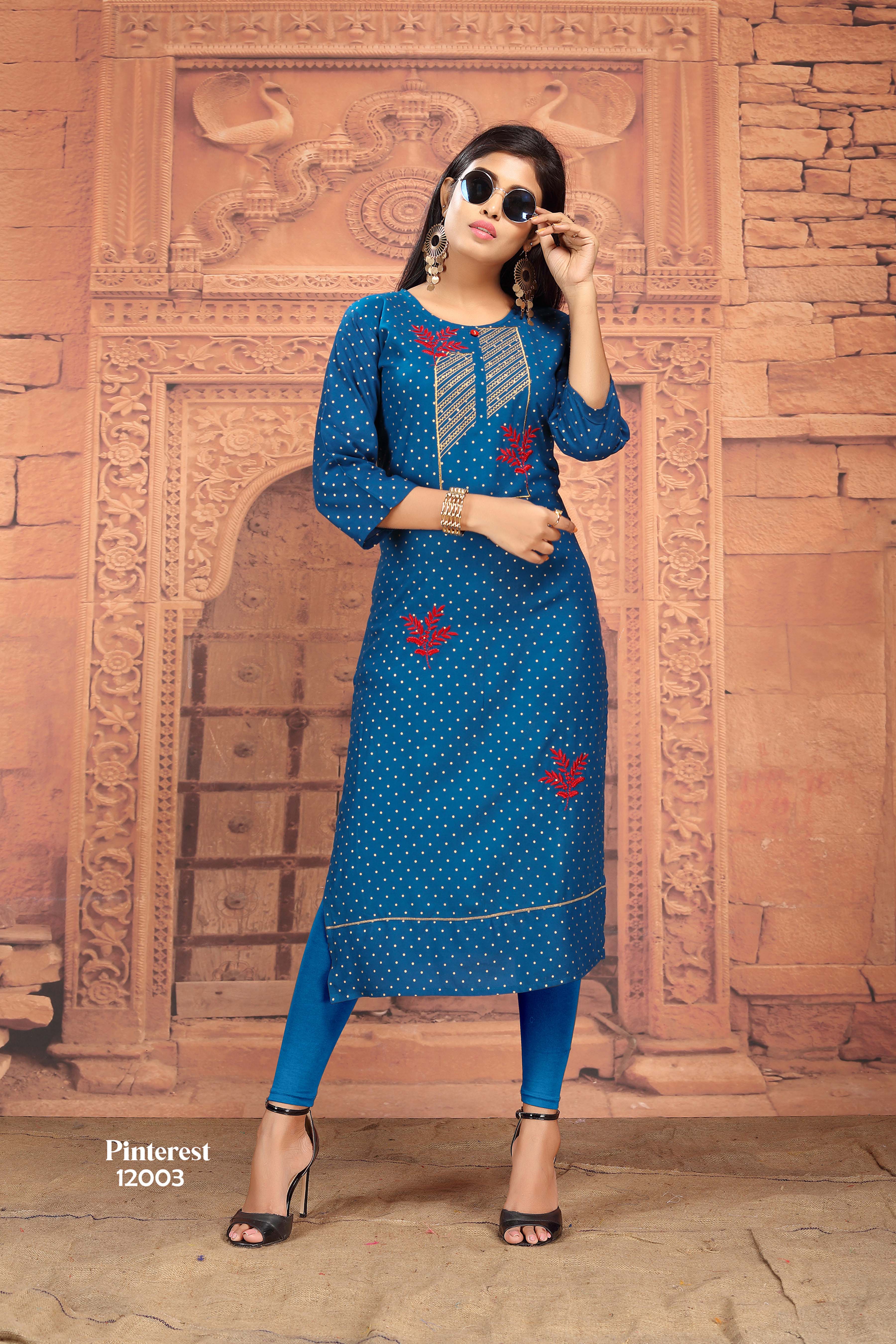 Premnath Pinterest Regular Wear Fancy Kurti At Reasonable Price