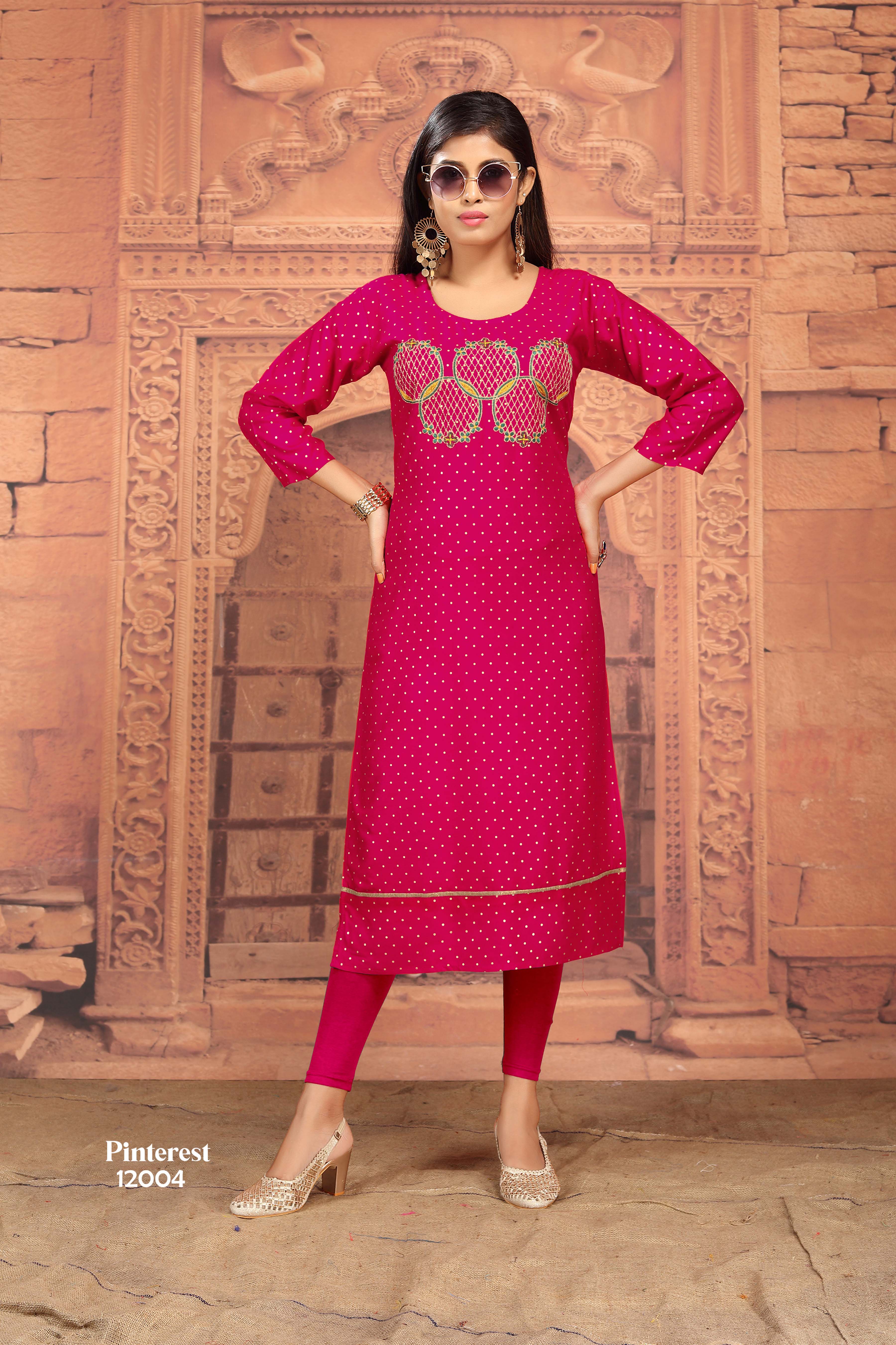 Premnath Pinterest Regular Wear Fancy Kurti At Reasonable Price