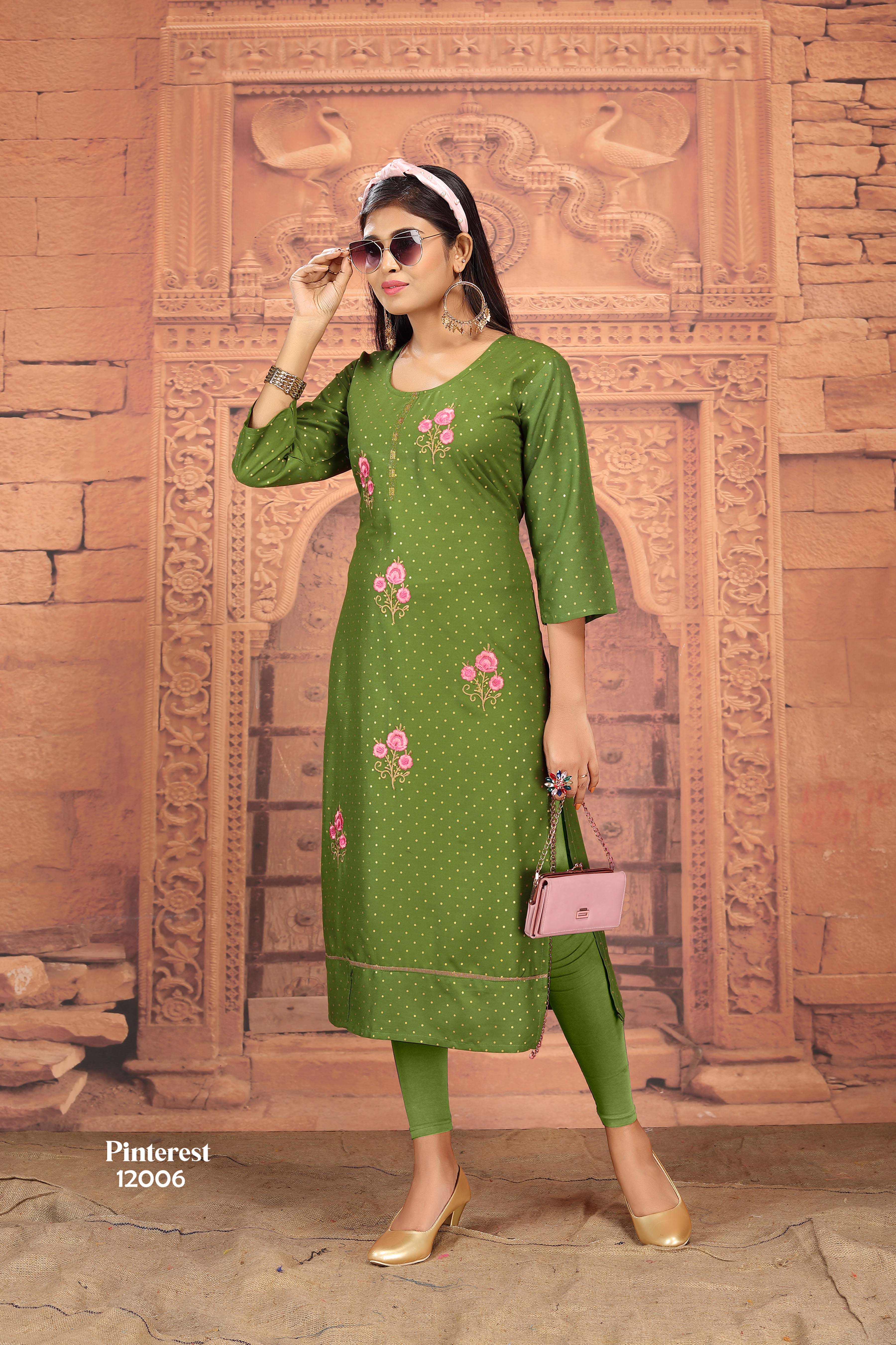 Premnath Pinterest Regular Wear Fancy Kurti At Reasonable Price