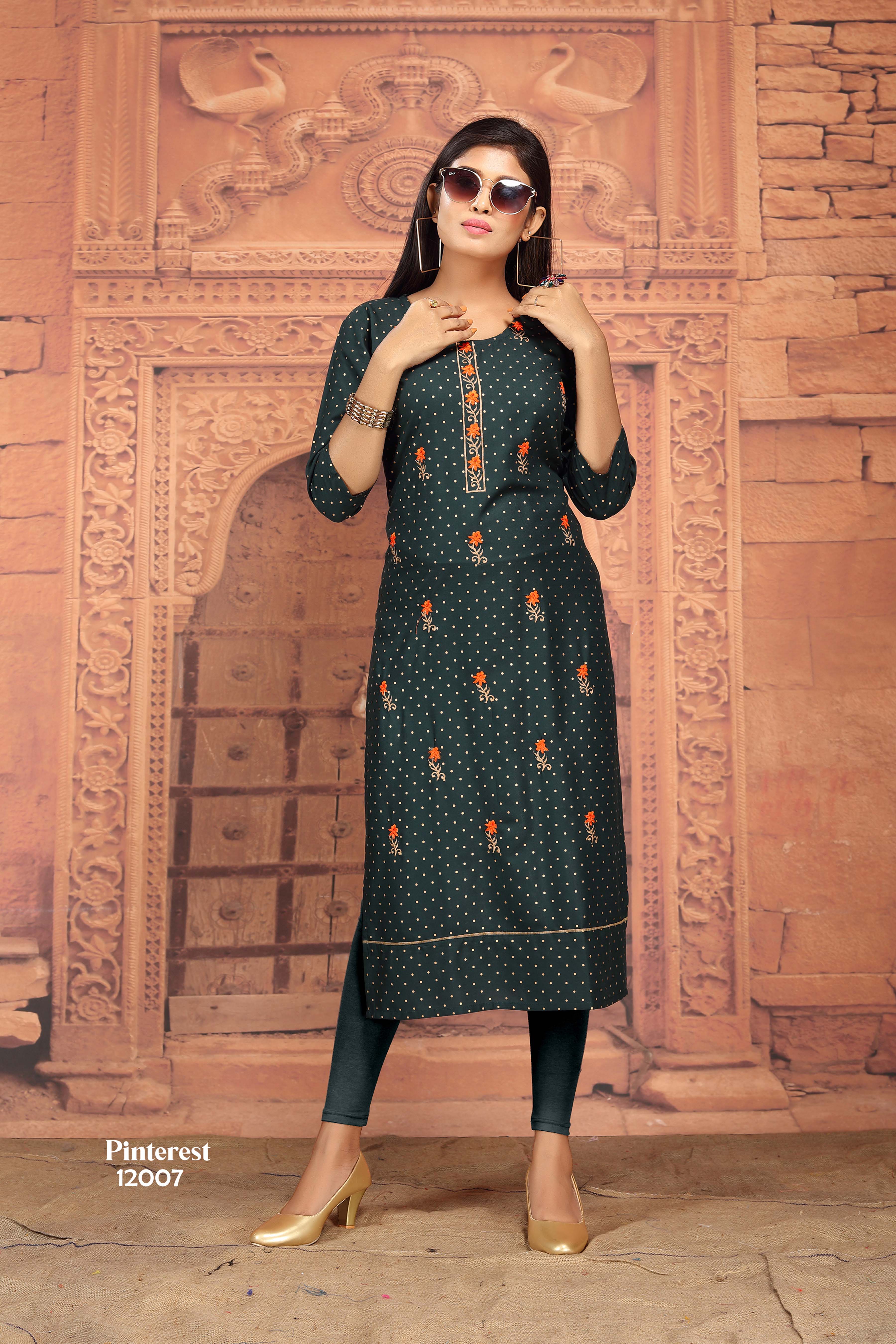 Premnath Pinterest Regular Wear Fancy Kurti At Reasonable Price