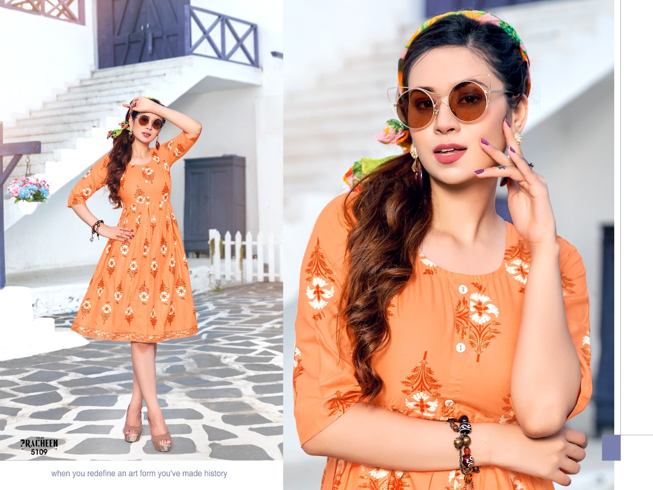 Pracheen  Vol 9 Buy Printed Kurtis For Women Online In India