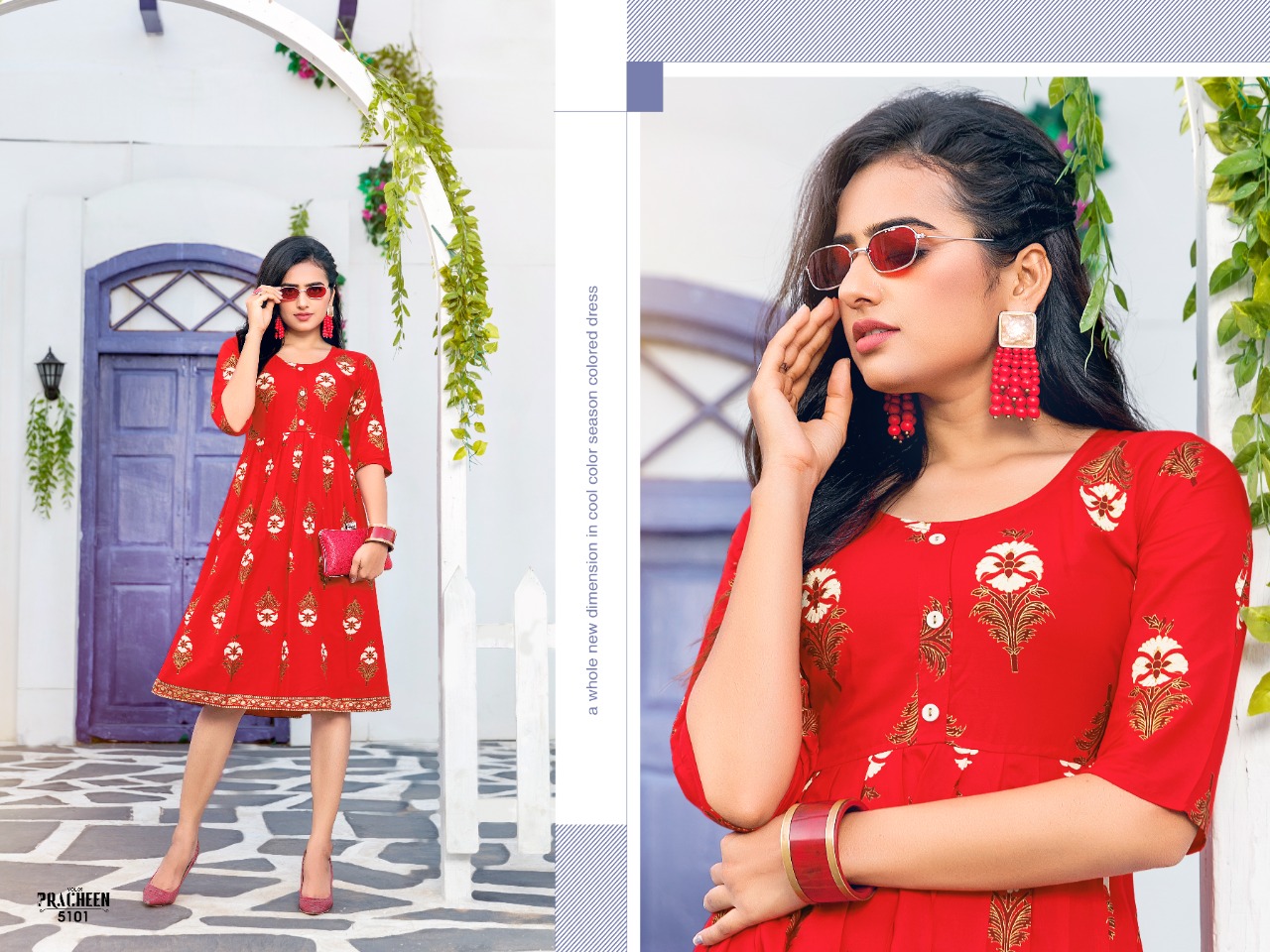 Pracheen  Vol 9 Buy Printed Kurtis For Women Online In India