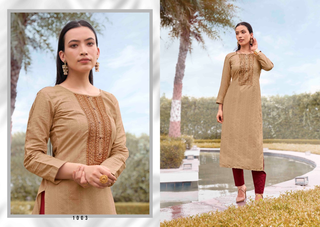 Rangoon Light Line  Vol  8 Designer Silk Kurti Catalog