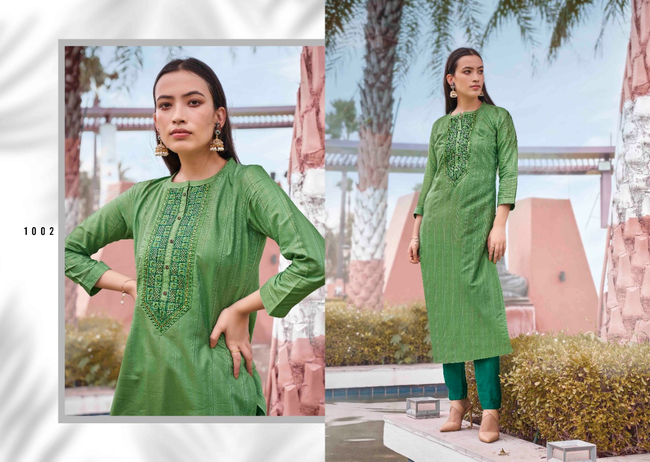 Rangoon Light Line  Vol  8 Designer Silk Kurti Catalog