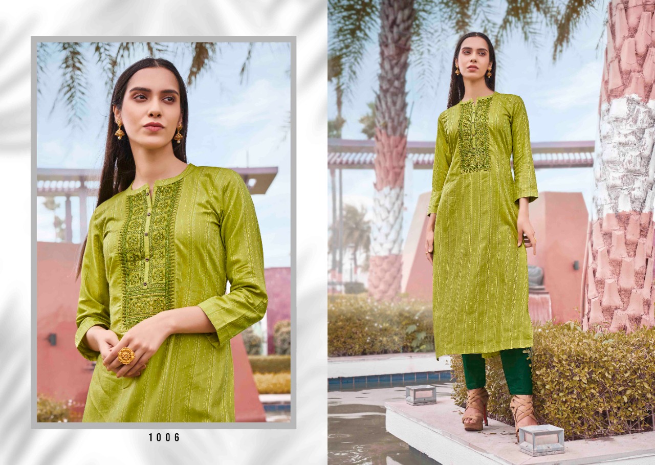 Rangoon Light Line  Vol  8 Designer Silk Kurti Catalog