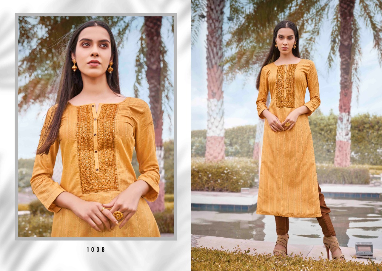 Rangoon Light Line  Vol  8 Designer Silk Kurti Catalog