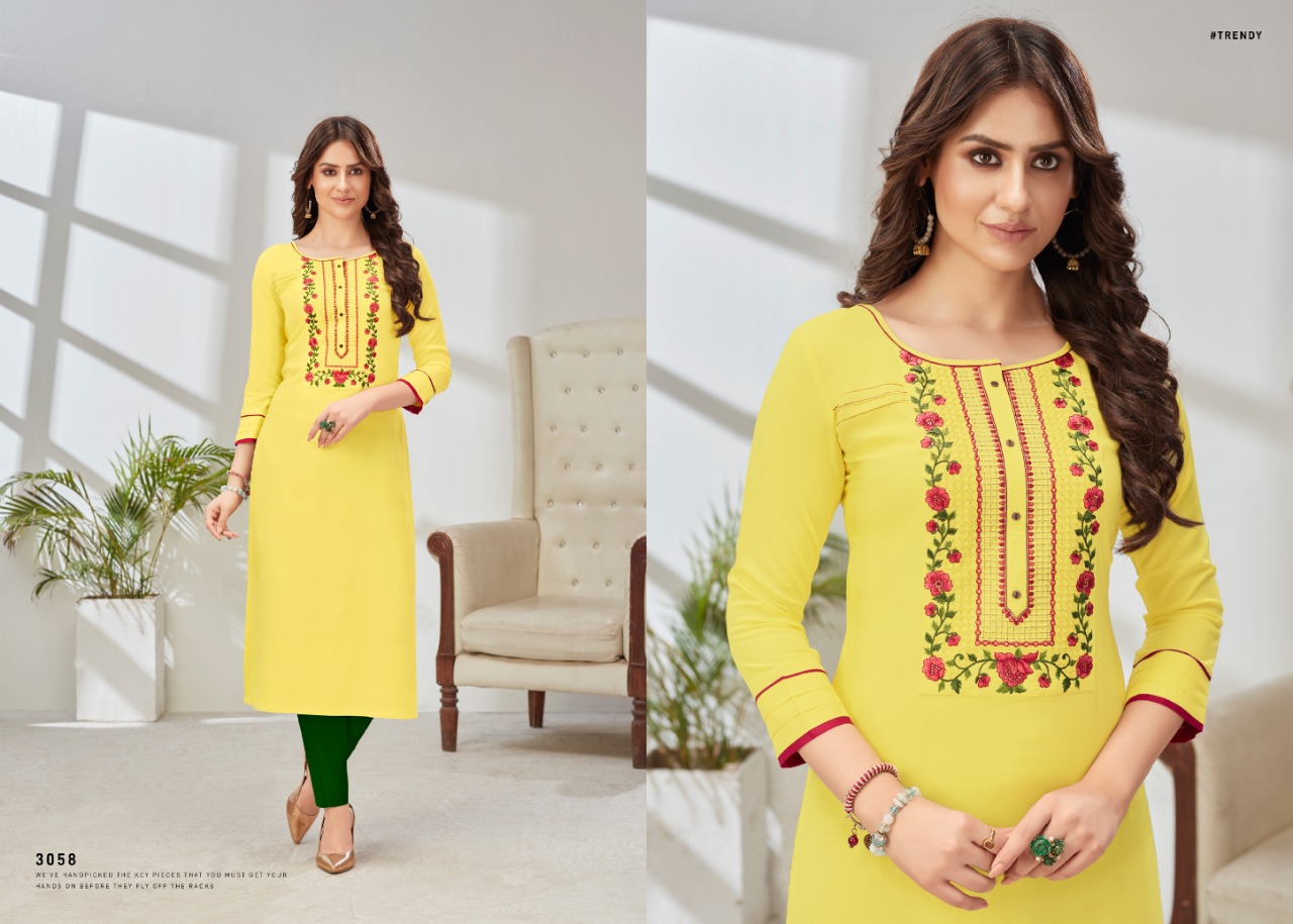 Rangoon Pahal Rayon Fancy Kurti  Catalog
