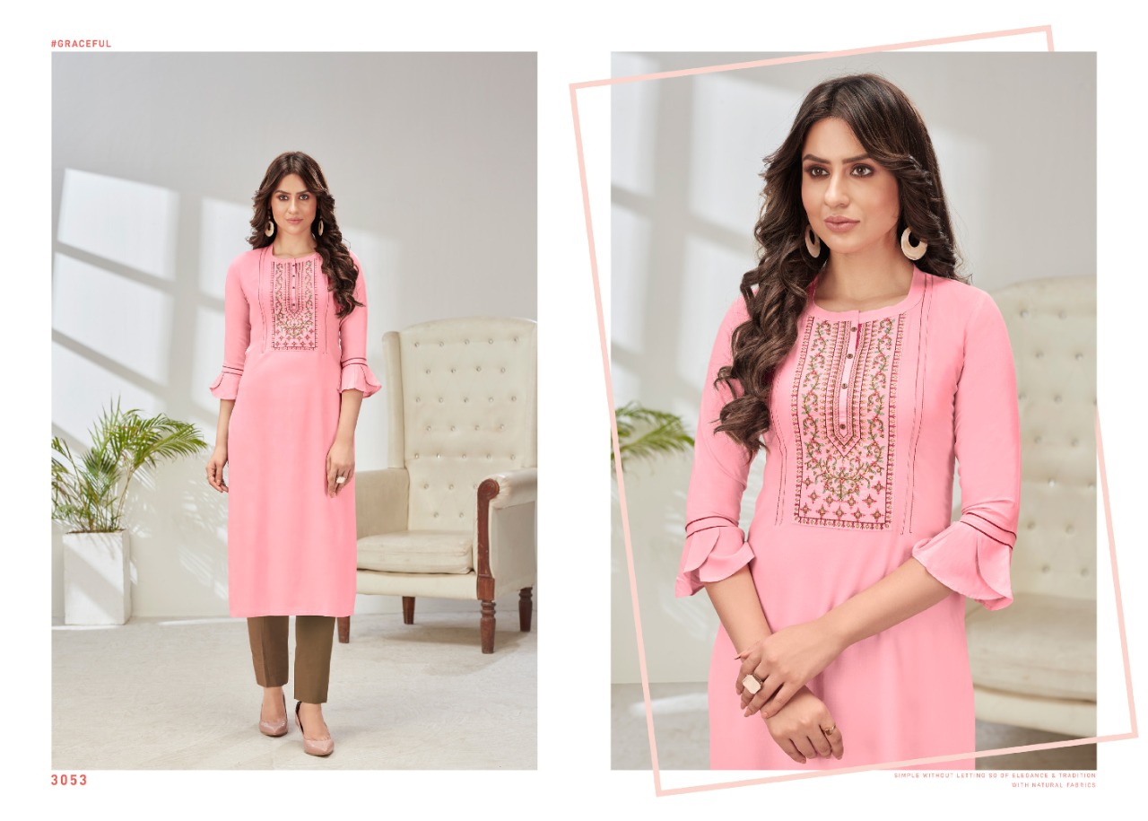 Rangoon Pahal Rayon Fancy Kurti  Catalog