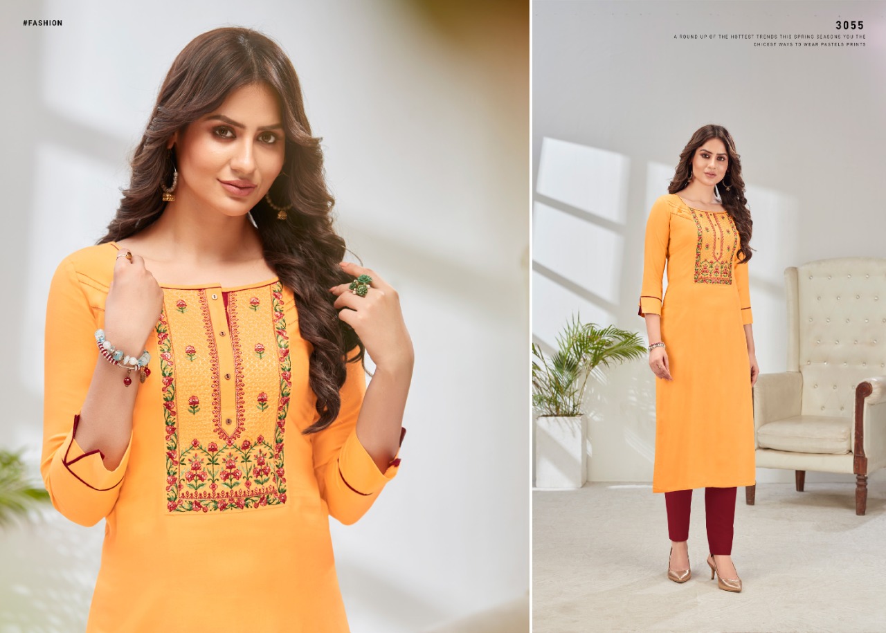 Rangoon Pahal Rayon Fancy Kurti  Catalog