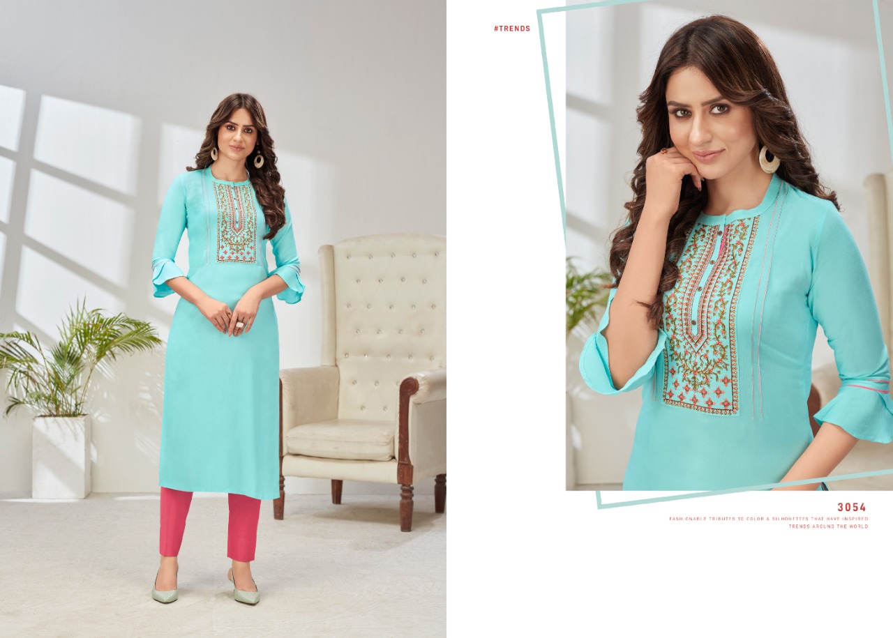 Rangoon Pahal Rayon Fancy Kurti  Catalog