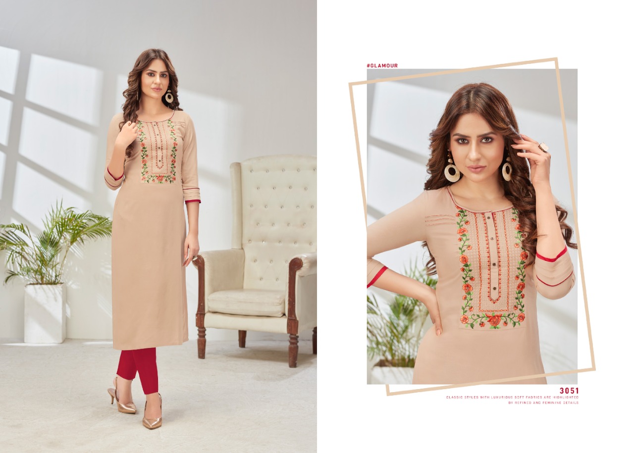 Rangoon Pahal Rayon Fancy Kurti  Catalog