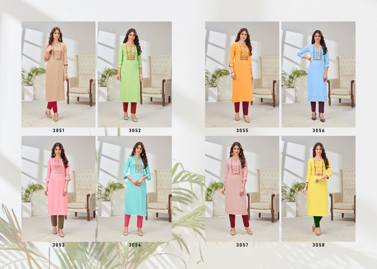 Rangoon Pahal Rayon Fancy Kurti  Catalog