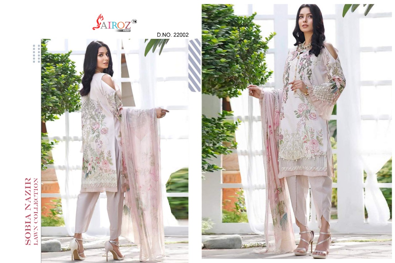 Sairoz Sobia Nazir Designer Cotton Embroidery Pakistani Salwar Suits Catalog