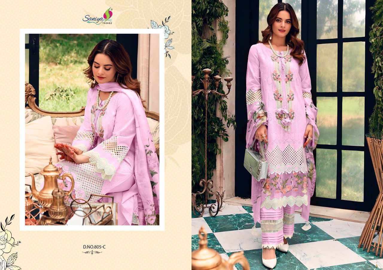 Saniya Rouche Color Eddition Embroidery Pakistani Salwar Kameez Catalog