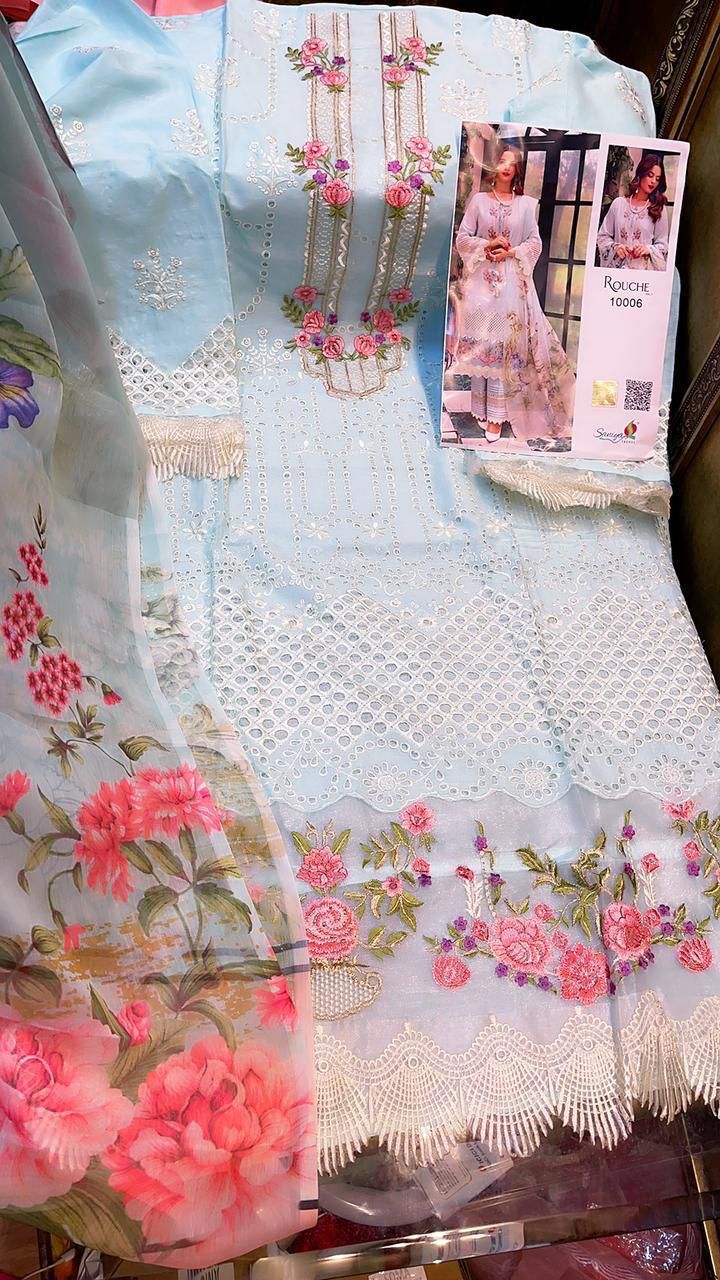 Saniya Rouche Color Eddition Embroidery Pakistani Salwar Kameez Catalog