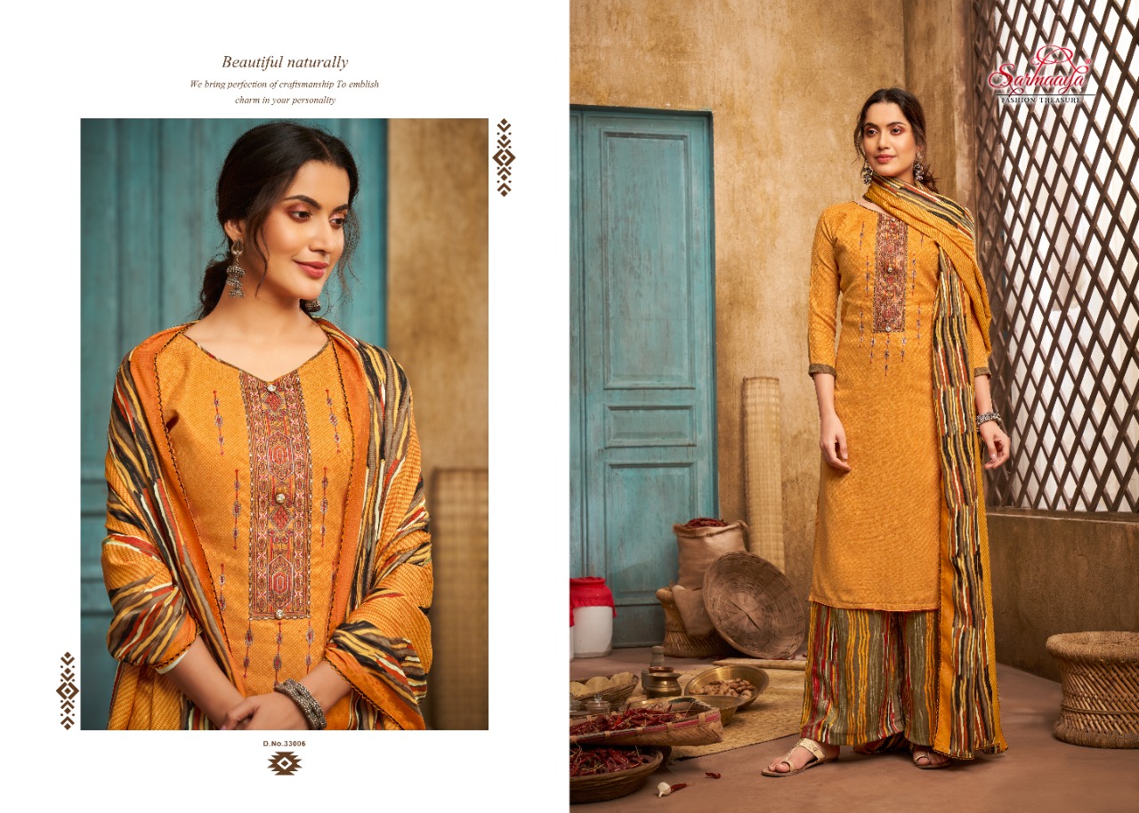Sarmaaya Mahira Print Patiyala  Exclusive Embroidery Pashmina Shawl Buy Dress Material