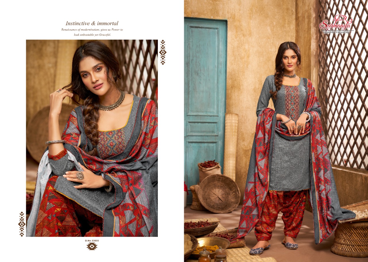 Sarmaaya Mahira Print Patiyala  Exclusive Embroidery Pashmina Shawl Buy Dress Material