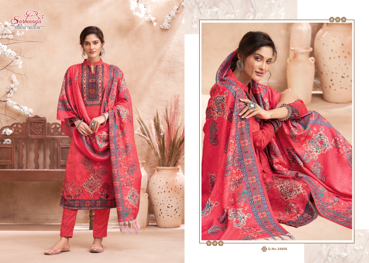 Sarmaaya Shalimar Pashmina Shawl Dress Material Collection