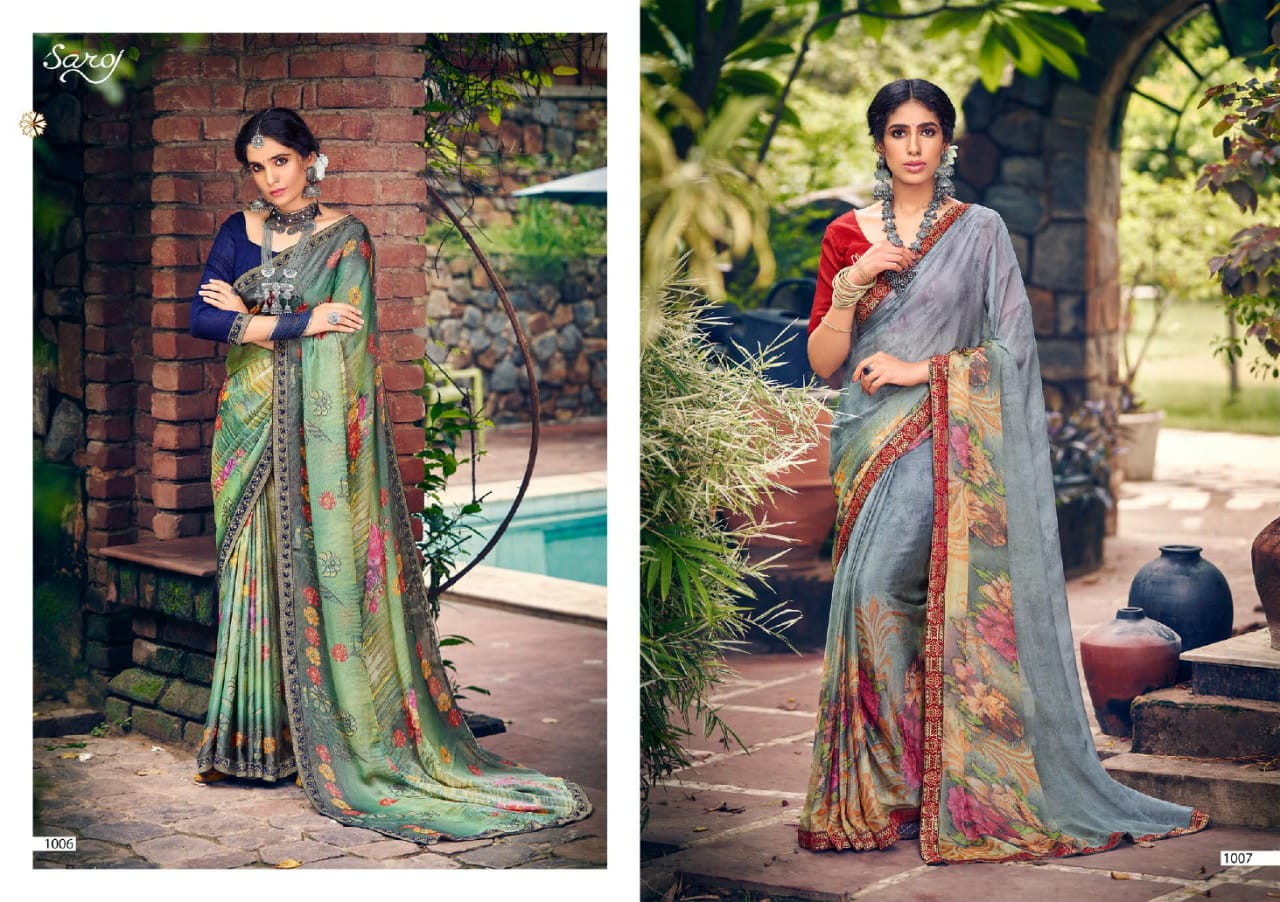 Saroj Delight Beautiful Digital Printed Saree Catalog